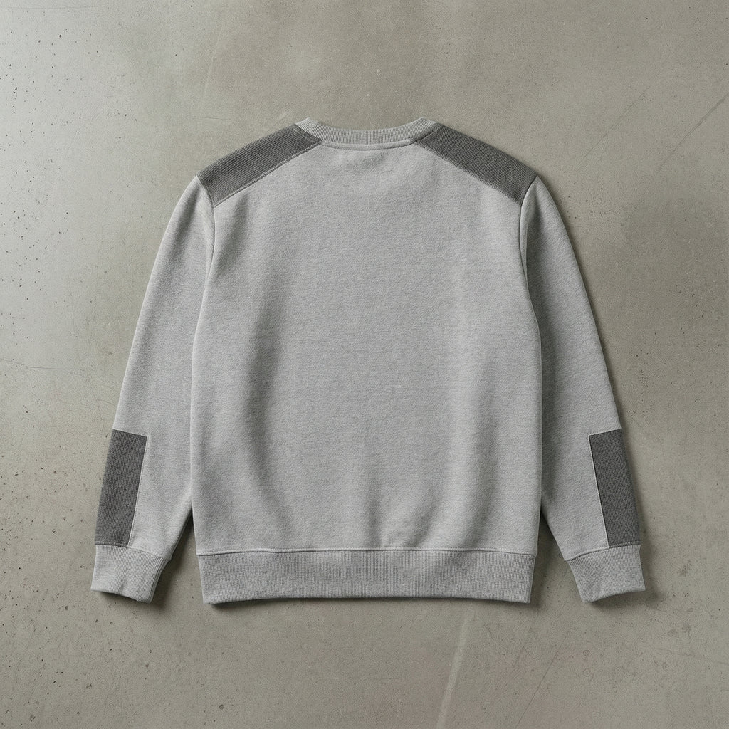 Regular fit crew neck sweatshirt with inserts