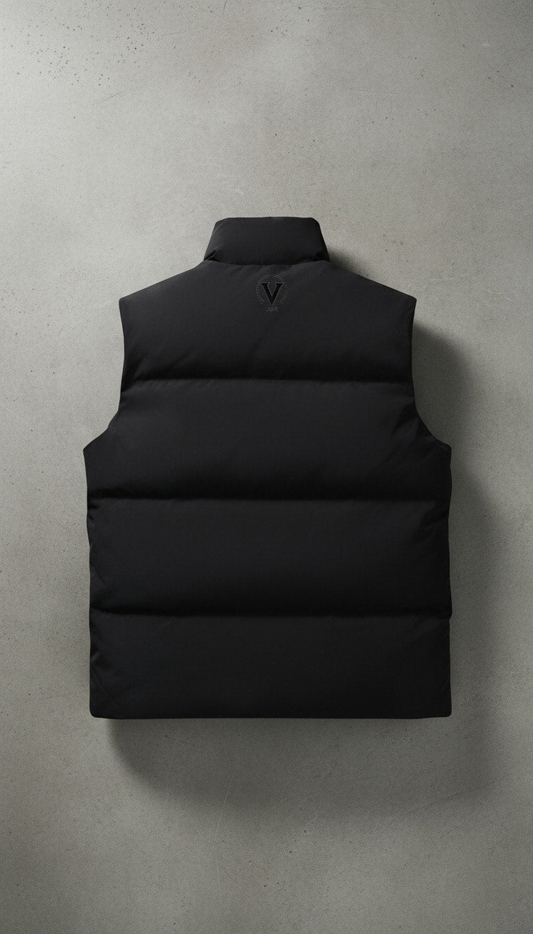 Sherpa lined puffer vest