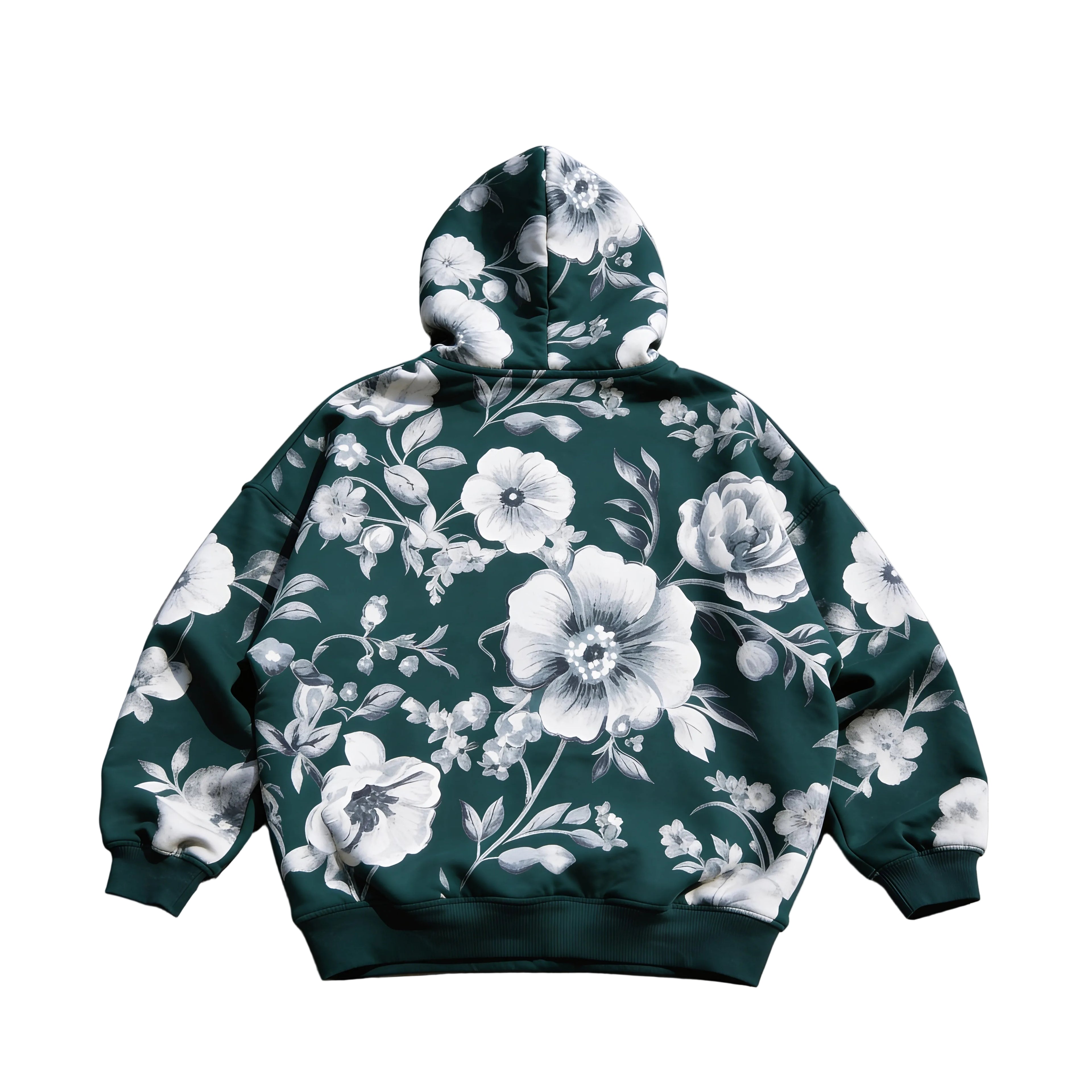 Verdant Bloom Zip Hoodie