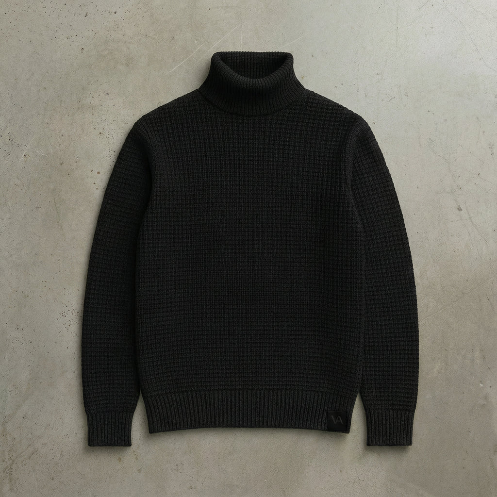 Fitted noir Turtle Neck