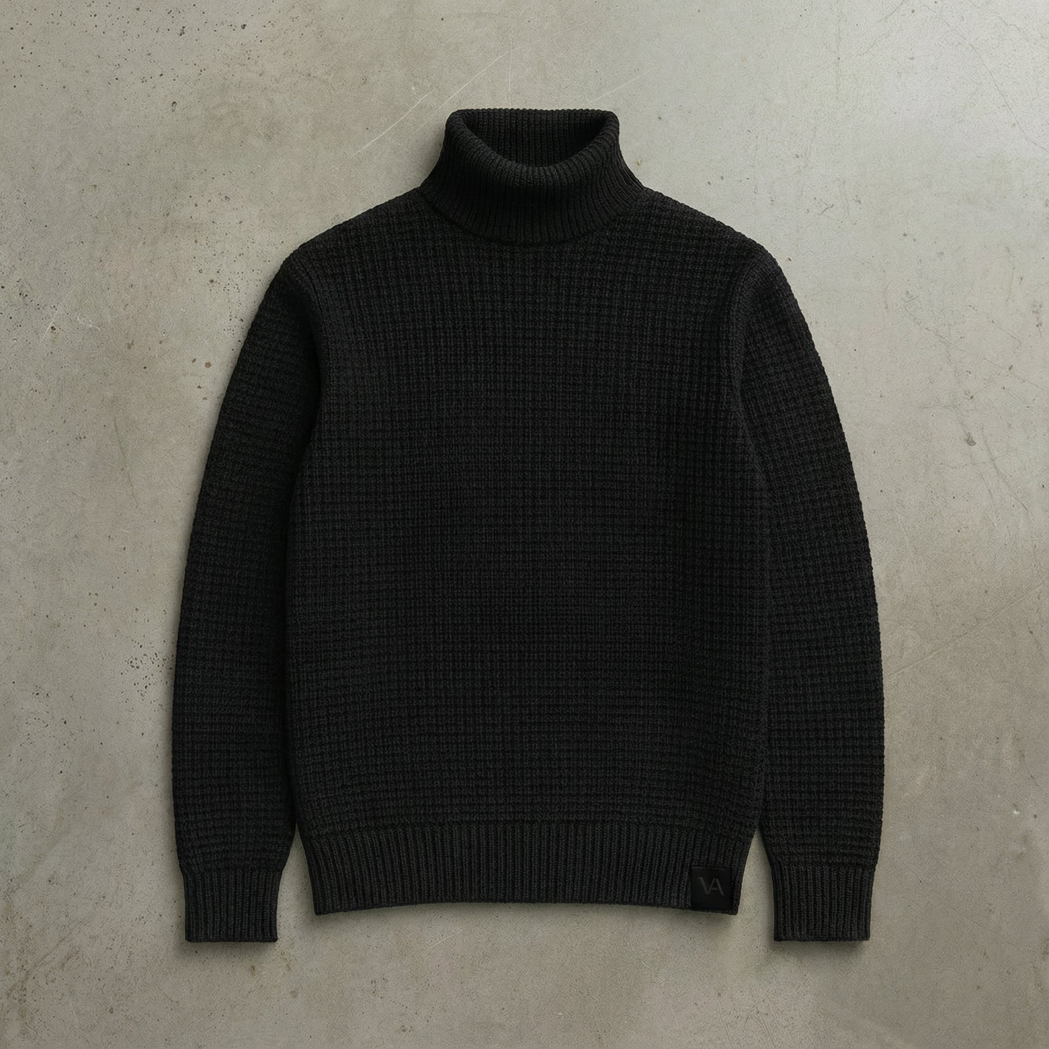 Fitted noir Turtle Neck